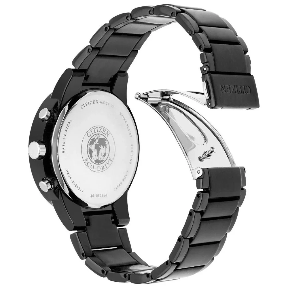 🔥Citizen Black Chronograph Watch! New!